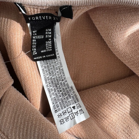 NWT Forever 21 tan ribbed bodysuit in small/medium - Picture 8 of 8